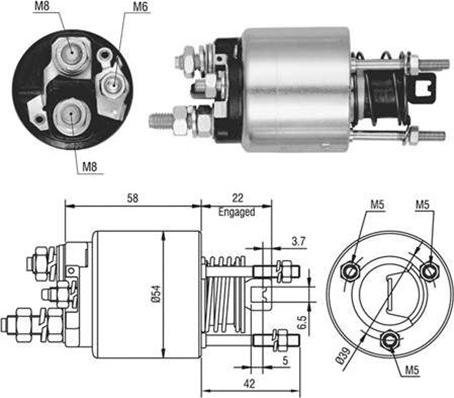 Magneti Marelli 940113050526 - Тяговое реле, соленоид, стартер unicars.by