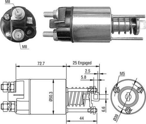 Magneti Marelli 940113050528 - Тяговое реле, соленоид, стартер unicars.by