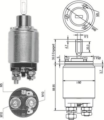 Magneti Marelli 940113050098 - Тяговое реле, соленоид, стартер unicars.by