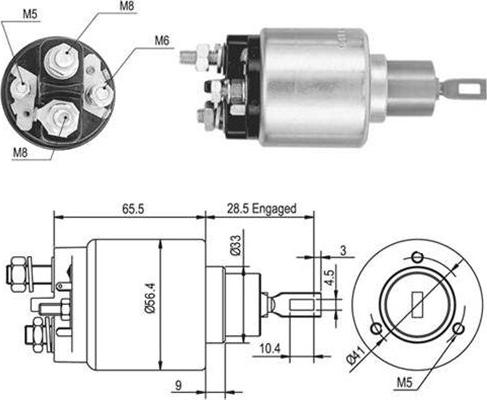 Magneti Marelli 940113050048 - Тяговое реле, соленоид, стартер unicars.by