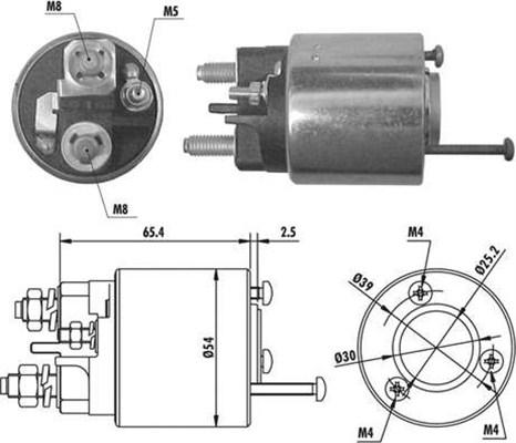 Magneti Marelli 940113050066 - Тяговое реле, соленоид, стартер unicars.by