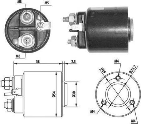 Magneti Marelli 940113050061 - Тяговое реле, соленоид, стартер unicars.by