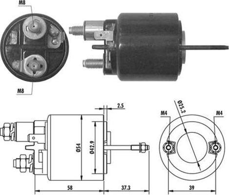 Magneti Marelli 940113050062 - Тяговое реле, соленоид, стартер unicars.by