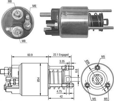 Magneti Marelli 940113050016 - Тяговое реле, соленоид, стартер unicars.by