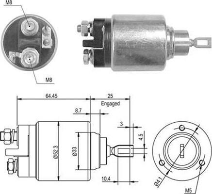 Magneti Marelli 940113050011 - Тяговое реле, соленоид, стартер unicars.by