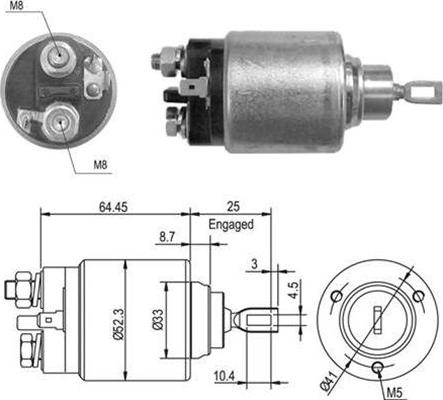 Magneti Marelli 940113050012 - Тяговое реле, соленоид, стартер unicars.by