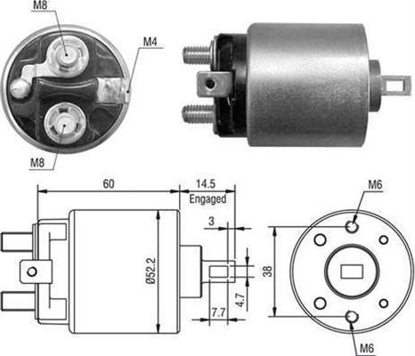 Magneti Marelli 940113050023 - Тяговое реле, соленоид, стартер unicars.by