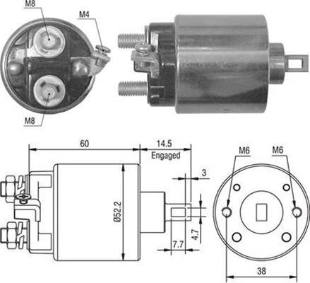 Magneti Marelli 940113050022 - Тяговое реле, соленоид, стартер unicars.by