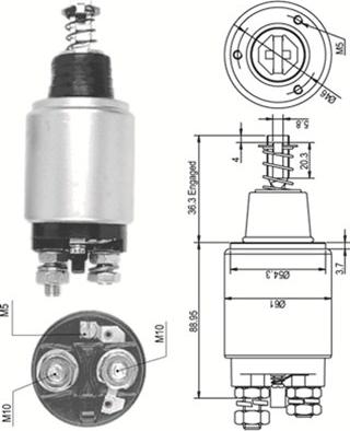 Magneti Marelli 940113050113 - Тяговое реле, соленоид, стартер unicars.by