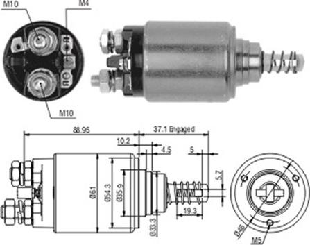 Magneti Marelli 940113050189 - Тяговое реле, соленоид, стартер unicars.by