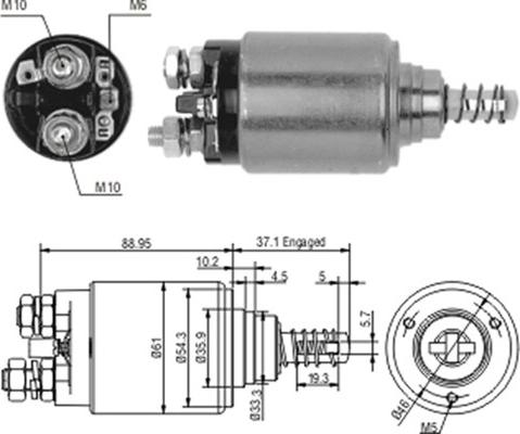 Magneti Marelli 940113050186 - Тяговое реле, соленоид, стартер unicars.by