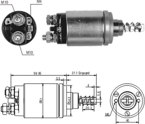 Magneti Marelli 940113050183 - Тяговое реле, соленоид, стартер unicars.by