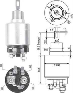 Magneti Marelli 940113050133 - Тяговое реле, соленоид, стартер unicars.by