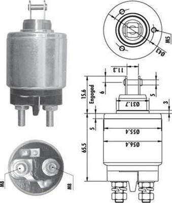 Magneti Marelli 940113050132 - Тяговое реле, соленоид, стартер unicars.by