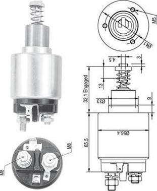 Magneti Marelli 940113050129 - Тяговое реле, соленоид, стартер unicars.by