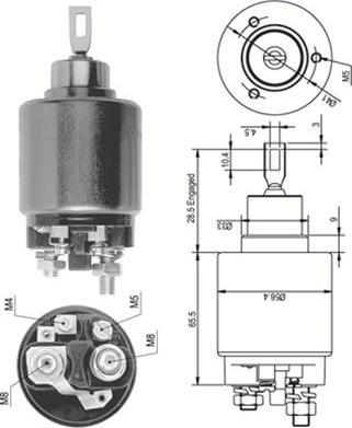 Magneti Marelli 940113050124 - Тяговое реле, соленоид, стартер unicars.by