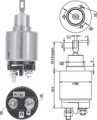 Magneti Marelli 940113050126 - Тяговое реле, соленоид, стартер unicars.by