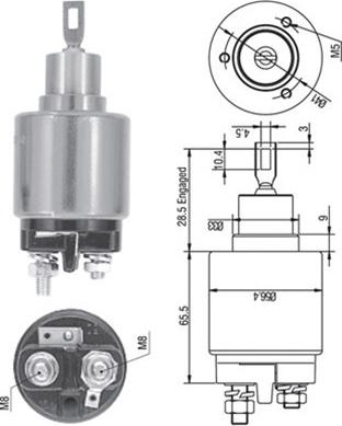 Magneti Marelli 940113050128 - Тяговое реле, соленоид, стартер unicars.by