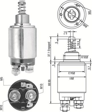 Magneti Marelli 940113050178 - Тяговое реле, соленоид, стартер unicars.by