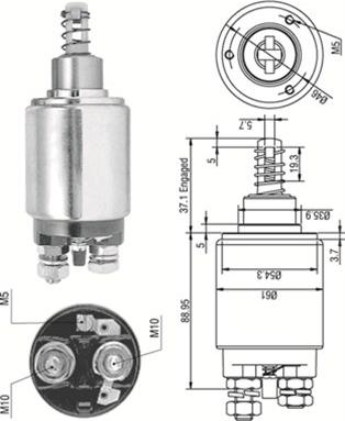 Magneti Marelli 940113050173 - Тяговое реле, соленоид, стартер unicars.by