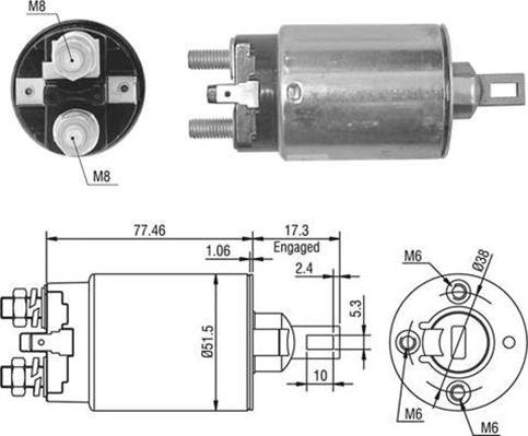 Magneti Marelli 940113050395 - Тяговое реле, соленоид, стартер unicars.by