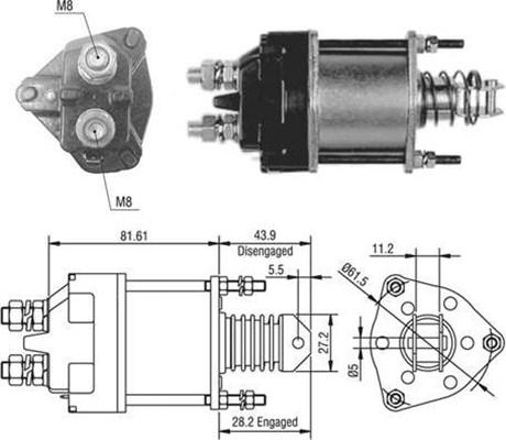 Magneti Marelli 940113050391 - Тяговое реле, соленоид, стартер unicars.by