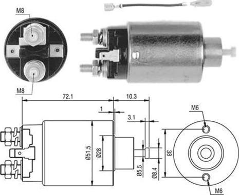 Magneti Marelli 940113050398 - Тяговое реле, соленоид, стартер unicars.by