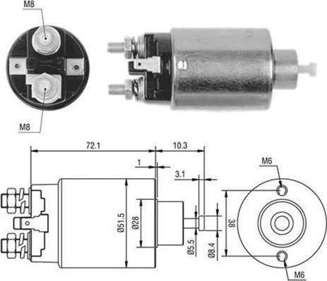 Magneti Marelli 940113050397 - Тяговое реле, соленоид, стартер unicars.by