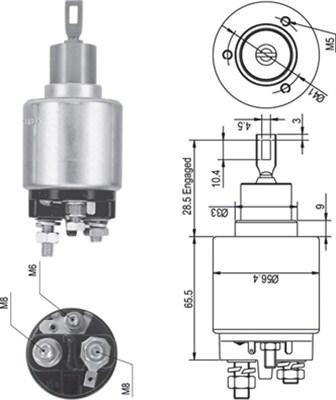 Magneti Marelli 940113050344 - Тяговое реле, соленоид, стартер unicars.by