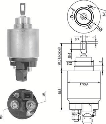 Magneti Marelli 940113050343 - Тяговое реле, соленоид, стартер unicars.by