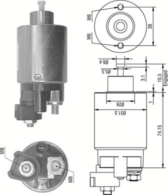 Magneti Marelli 940113050355 - Тяговое реле, соленоид, стартер unicars.by