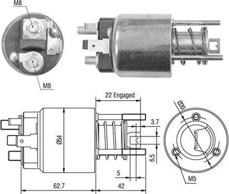 Magneti Marelli 940113050356 - Тяговое реле, соленоид, стартер unicars.by