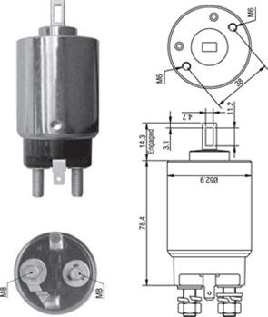 Magneti Marelli 940113050350 - Тяговое реле, соленоид, стартер unicars.by