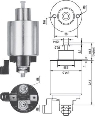 Magneti Marelli 940113050353 - Тяговое реле, соленоид, стартер unicars.by