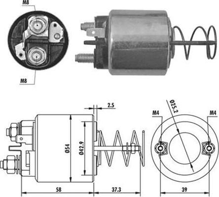 Magneti Marelli 940113050386 - Тяговое реле, соленоид, стартер unicars.by