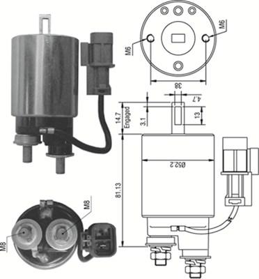 Magneti Marelli 940113050381 - Тяговое реле, соленоид, стартер unicars.by