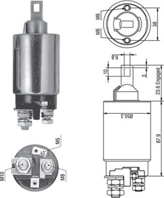 Magneti Marelli 940113050331 - Тяговое реле, соленоид, стартер unicars.by