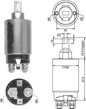 Magneti Marelli 940113050332 - Тяговое реле, соленоид, стартер unicars.by