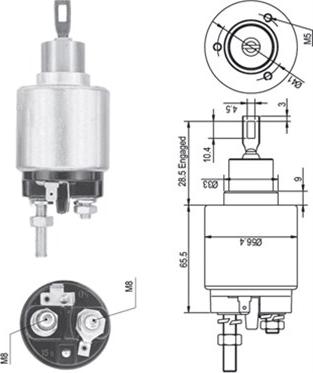 Magneti Marelli 940113050325 - Тяговое реле, соленоид, стартер unicars.by