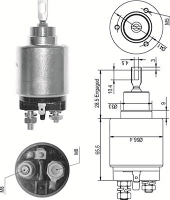 Magneti Marelli 940113050327 - Тяговое реле, соленоид, стартер unicars.by