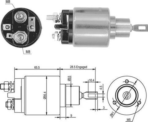 Magneti Marelli 940113050379 - Тяговое реле, соленоид, стартер unicars.by