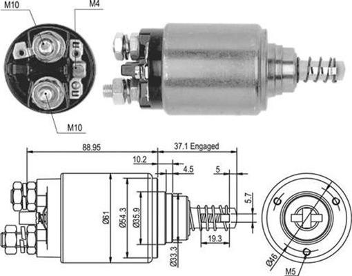 Magneti Marelli 940113050376 - Тяговое реле, соленоид, стартер unicars.by