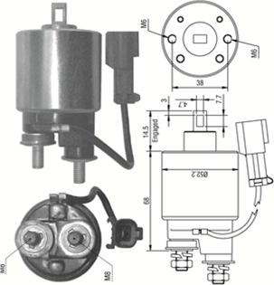 Magneti Marelli 940113050243 - Тяговое реле, соленоид, стартер unicars.by