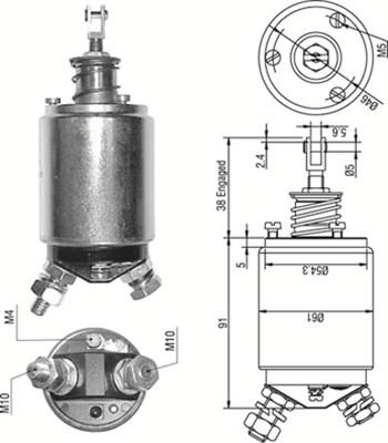 Magneti Marelli 940113050254 - Тяговое реле, соленоид, стартер unicars.by