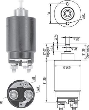 Magneti Marelli 940113050264 - Тяговое реле, соленоид, стартер unicars.by