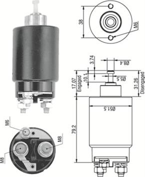 Magneti Marelli 940113050265 - Тяговое реле, соленоид, стартер unicars.by