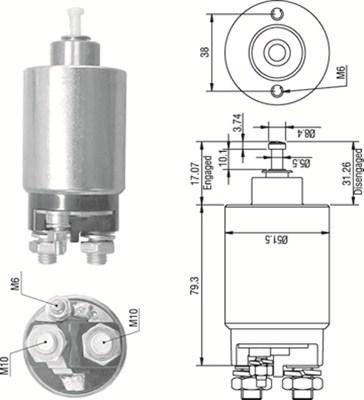 Magneti Marelli 940113050267 - Тяговое реле, соленоид, стартер unicars.by