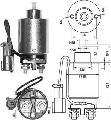 Magneti Marelli 940113050286 - Тяговое реле, соленоид, стартер unicars.by