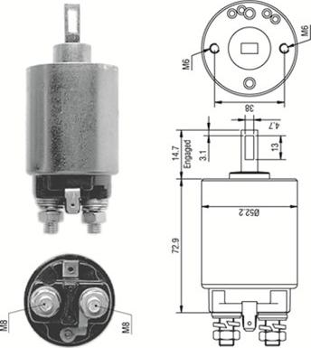 Magneti Marelli 940113050280 - Тяговое реле, соленоид, стартер unicars.by