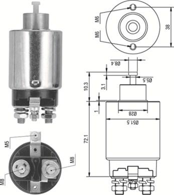 Magneti Marelli 940113050288 - Тяговое реле, соленоид, стартер unicars.by